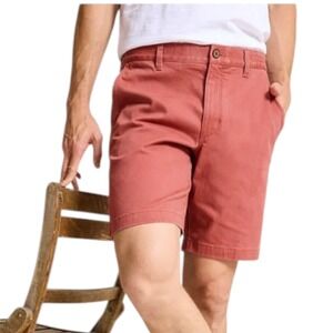 Tommy Bahama Mens Red Chino Shorts Flat Front Casual Summer Beach Size 34